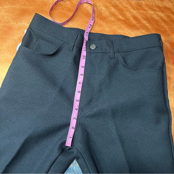 Vintage LEE Riders Black Polyester Boot JEANS Deadstock USA Made Size 33x32 NOS - Picture 5 of 8